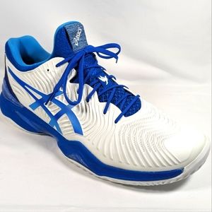 Asics Court FF Novak Clay White & Tuna Blue Size 13